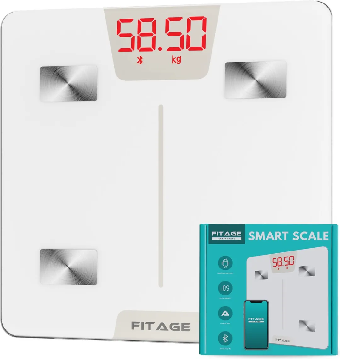 FITAGE Personenweegschaal Digitaal Wit
