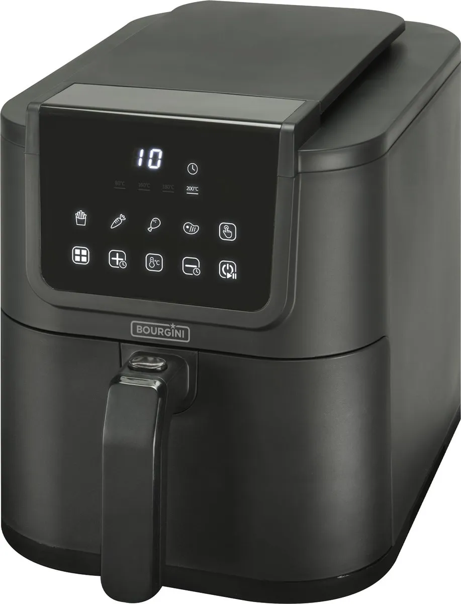 Bourgini Slimfit Airfryer Pure XL 1500W - 5L - Zwart