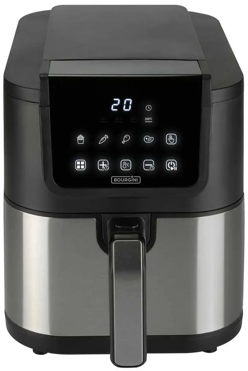 Bourgini Slimfit Airfryer Pure XL 1500W - 5L - Zwart