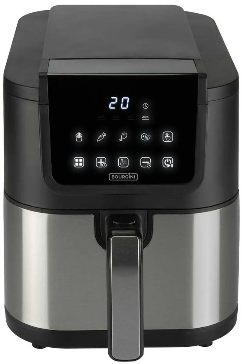 Bourgini Slimfit Airfryer Pure XL 1500W - 5L - Zwart