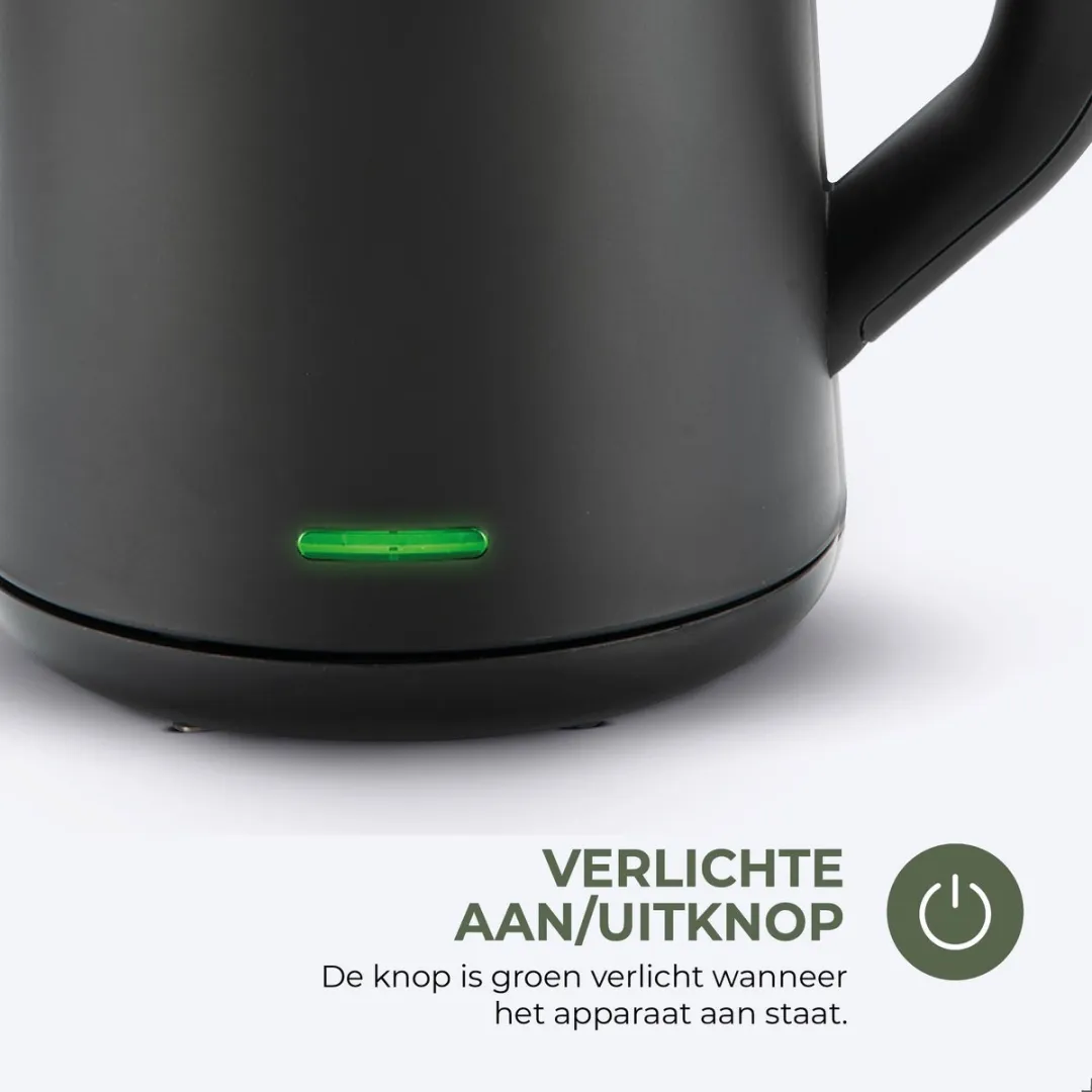Bourgini Elements Waterkoker 1.7L - 2200W - Zwart