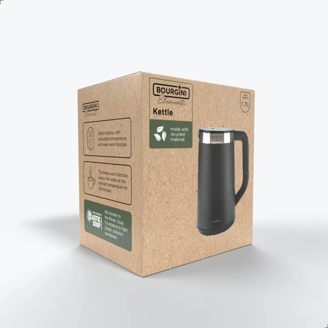 Bourgini Elements Waterkoker 1.7L - 2200W - Zwart - afbeelding 6 van 6