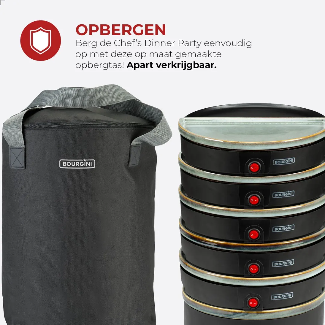 Bourgini Chef's Dinner Party Gourmetstel 15.1026 - 6 Personen - Grijs Blauw