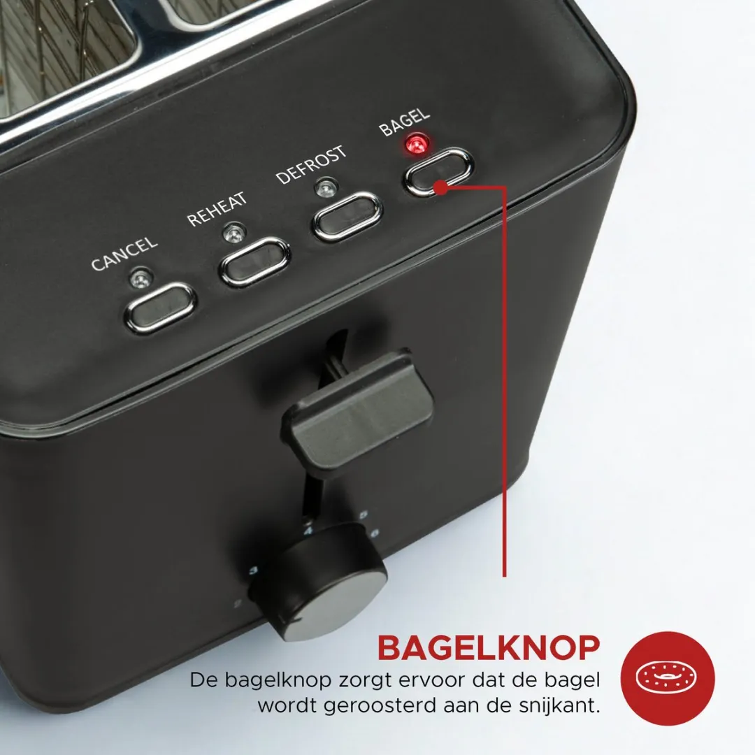 Bourgini Tosti Toaster 14.0402.00.01 - 850W - 2 Tosti's - Zwart