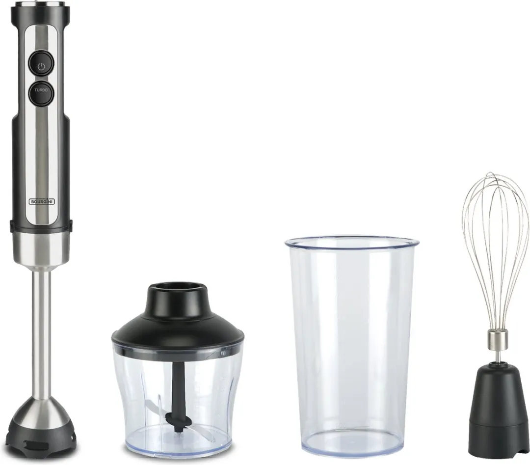 Bourgini Staafmixer 1500W - 20 Snelheden - 4-delig RVS