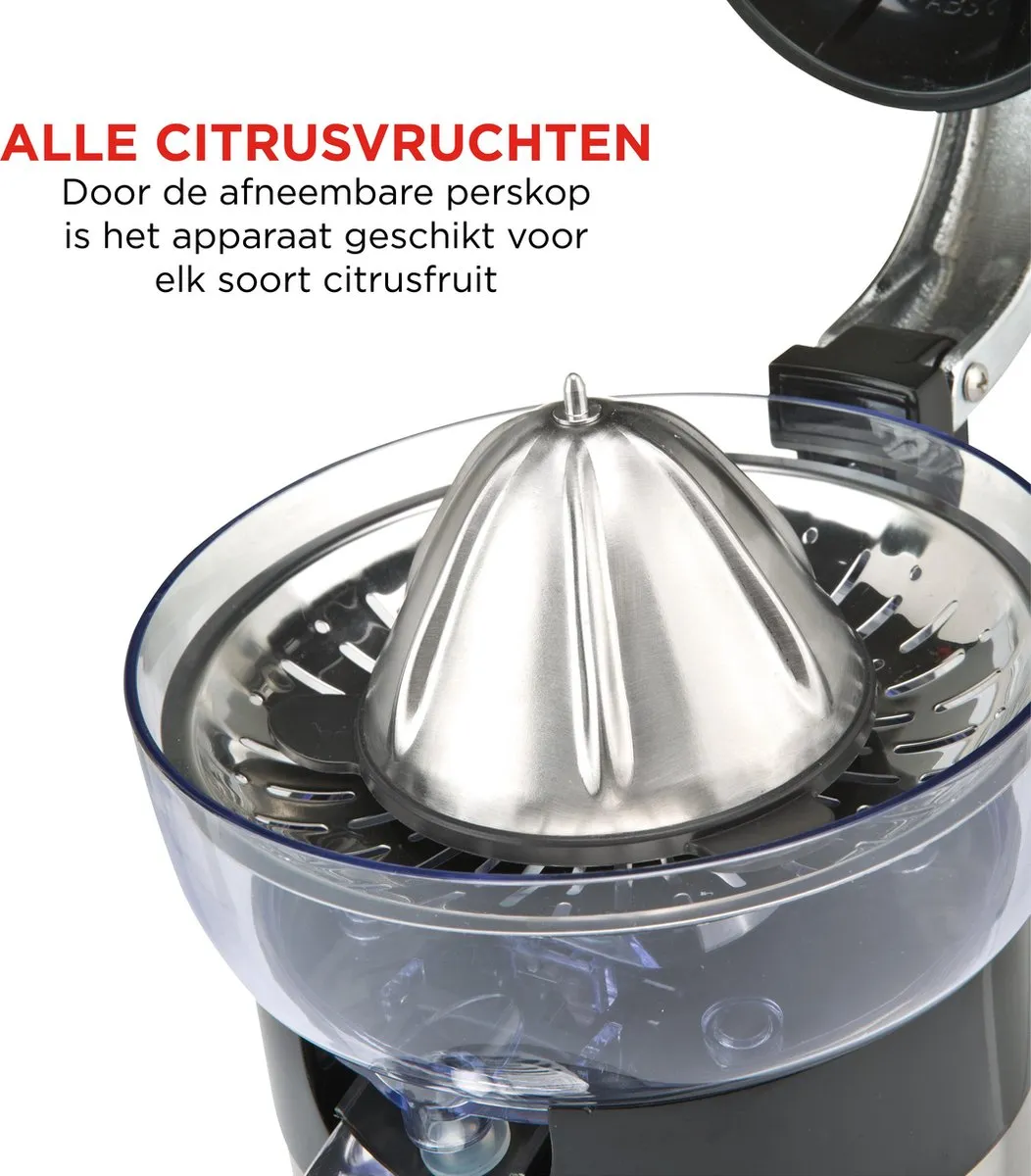Bourgini Grand Citrus Juicer Elektrische Citruspers RVS - afbeelding 5 van 6