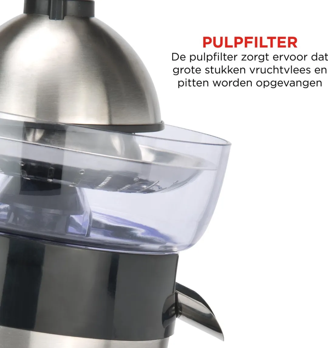 Bourgini Grand Citrus Juicer Elektrische Citruspers RVS - afbeelding 2 van 6