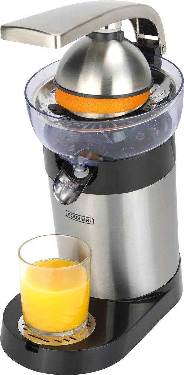 Bourgini Grand Citrus Juicer Elektrische Citruspers RVS