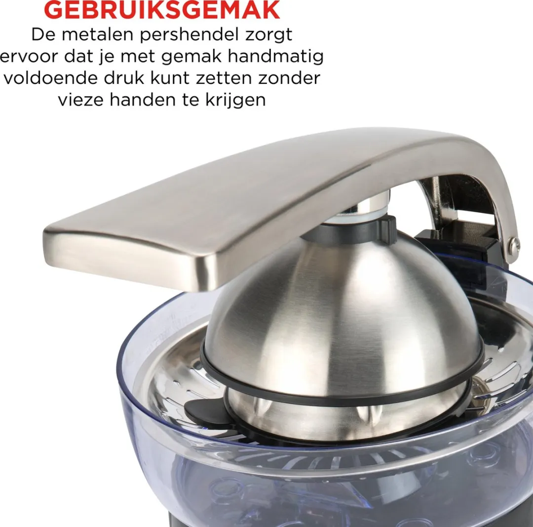Bourgini Grand Citrus Juicer Elektrische Citruspers RVS - afbeelding 3 van 6