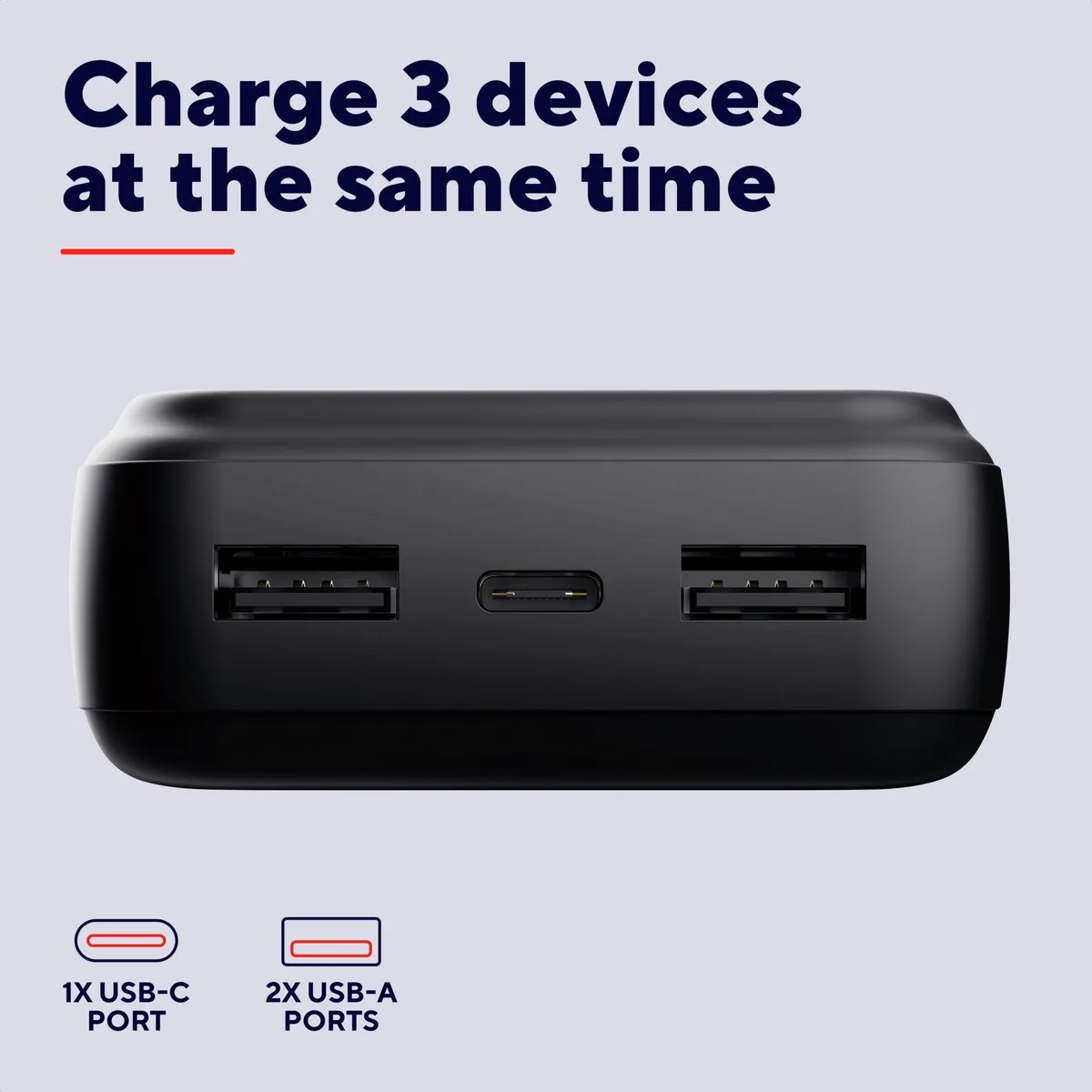 Trust Avala Powerbank 20000mAh 20W - 3x USB - Zwart