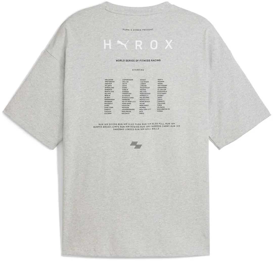 PUMA x HYROX Heren Sportshirt - Light Gray Heather