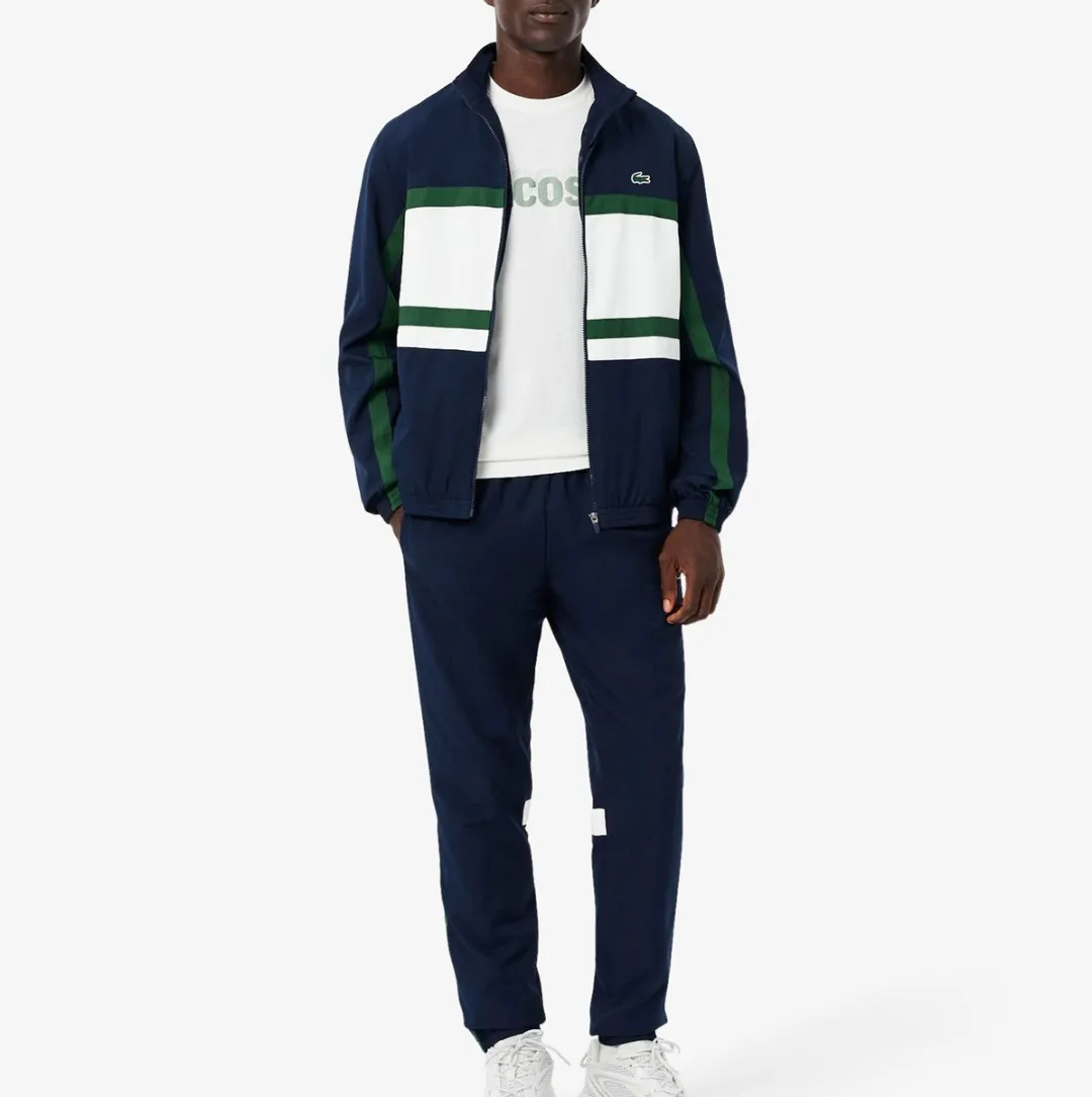 Lacoste Sport Trainingspak WH0226-525 - Navy/Wit/Groen - XXL