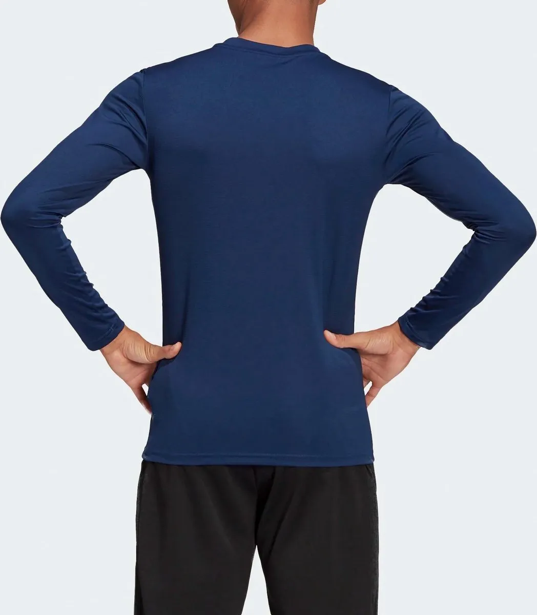 adidas Team Base Longsleeve Heren L - Zwart/Wit