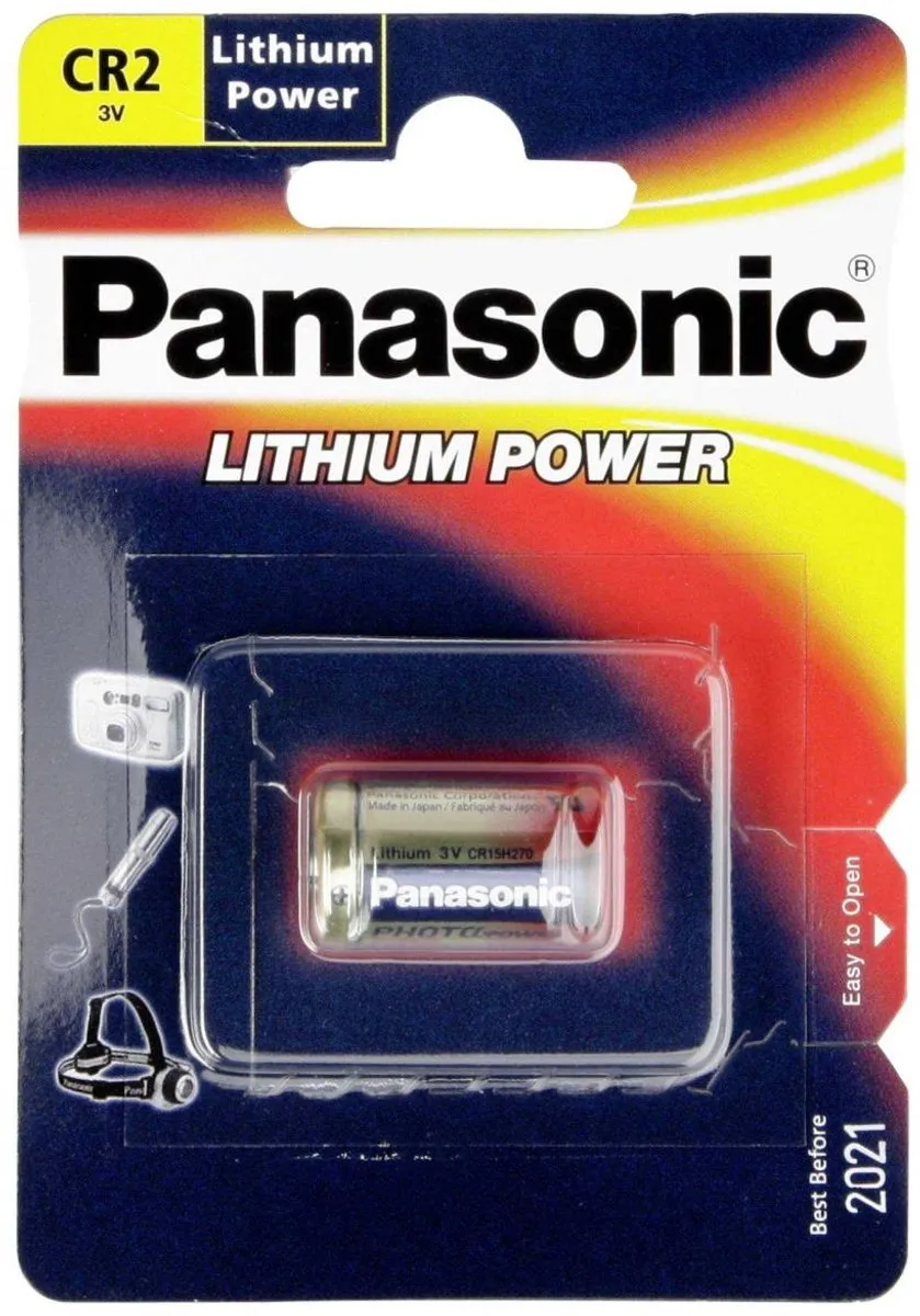 Panasonic CR-2 Lithiumbatterij 850mAh
