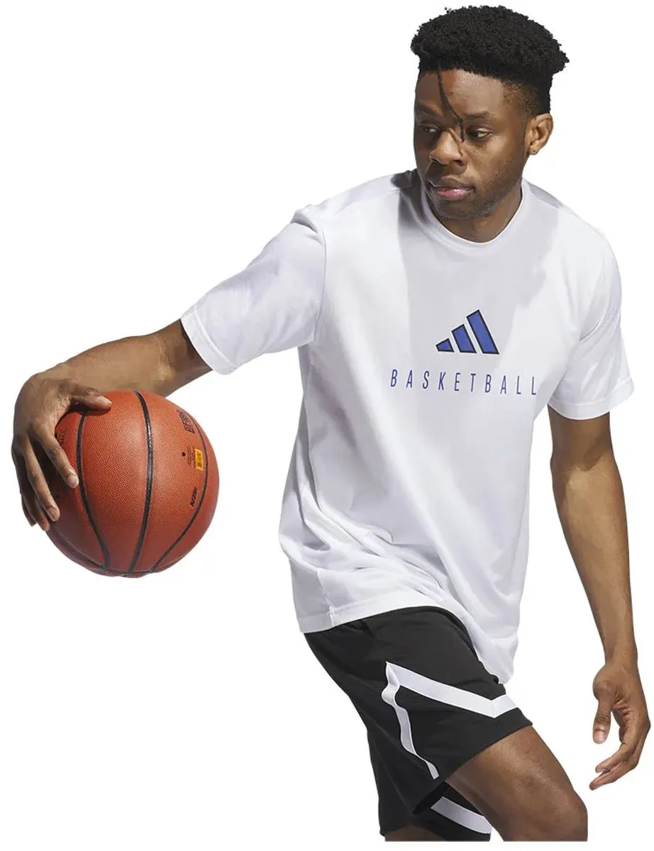 Adidas Worldwide Hoops Logo T-shirt IC9807 - Wit - M