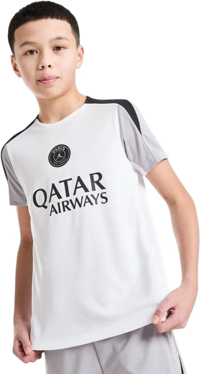 Nike PSG Strike Trainingsshirt 25/26 - Wit/Grijs/Zwart - Maat L (147-158) - Kids