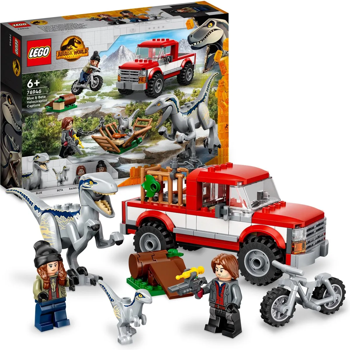 LEGO Jurassic World Blue & Beta Velociraptorvangst 76946 - Meerkleurig