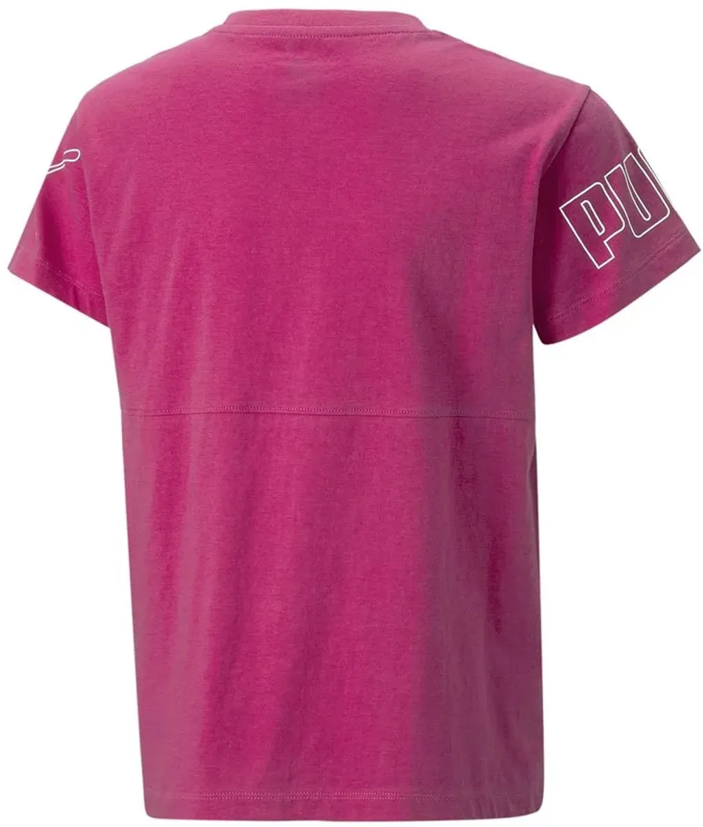 PUMA Power Colorblock T-shirt Meisjes 3-4 jaar - Roze