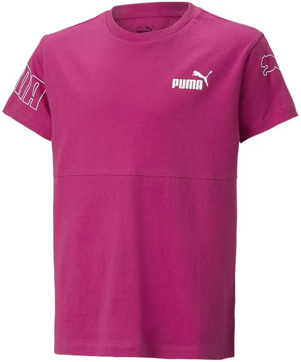 PUMA Power Colorblock T-shirt Meisjes 3-4 jaar - Roze