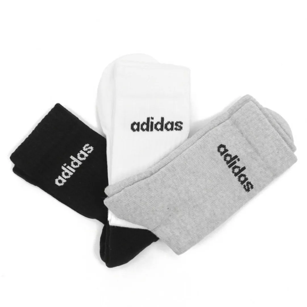 adidas Linear Gevoerde Sokken - 3 Paar - Grijs - 37-39