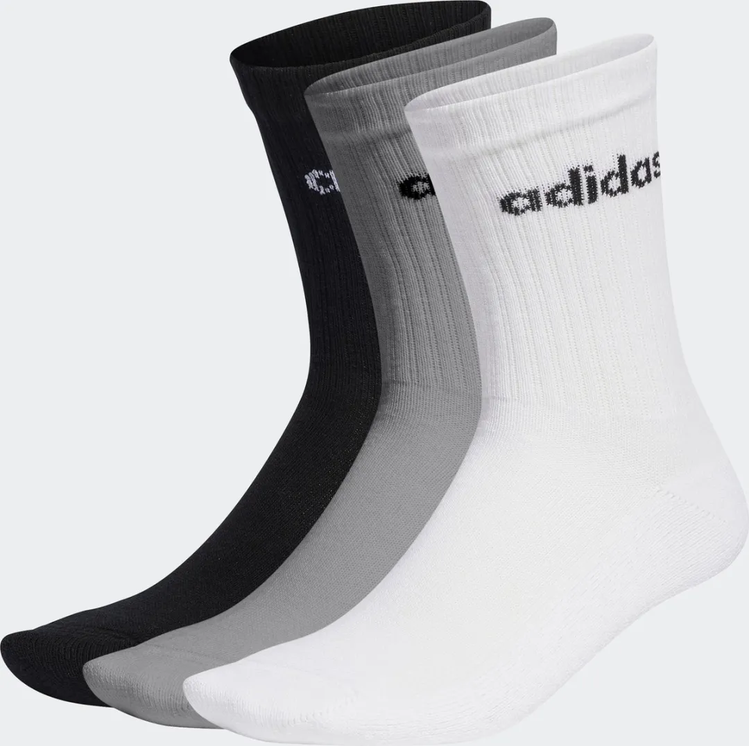 adidas Linear Gevoerde Sokken - 3 Paar - Grijs - 37-39