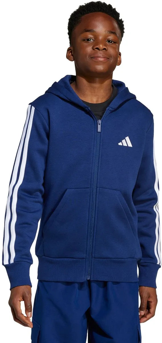 adidas Essentials Ritshoodie Kids JY4980 - 128 - Blauw