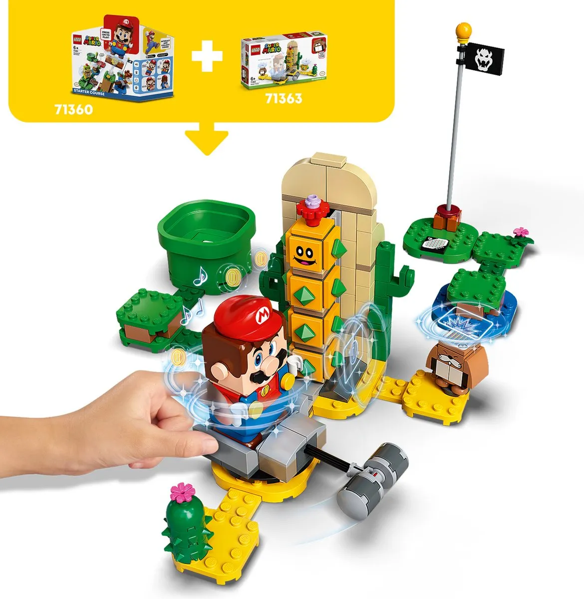 LEGO Super Mario Desert Pokey Uitbreidingsset 71363 - 180 Stukken - Multikleur - afbeelding 6 van 6