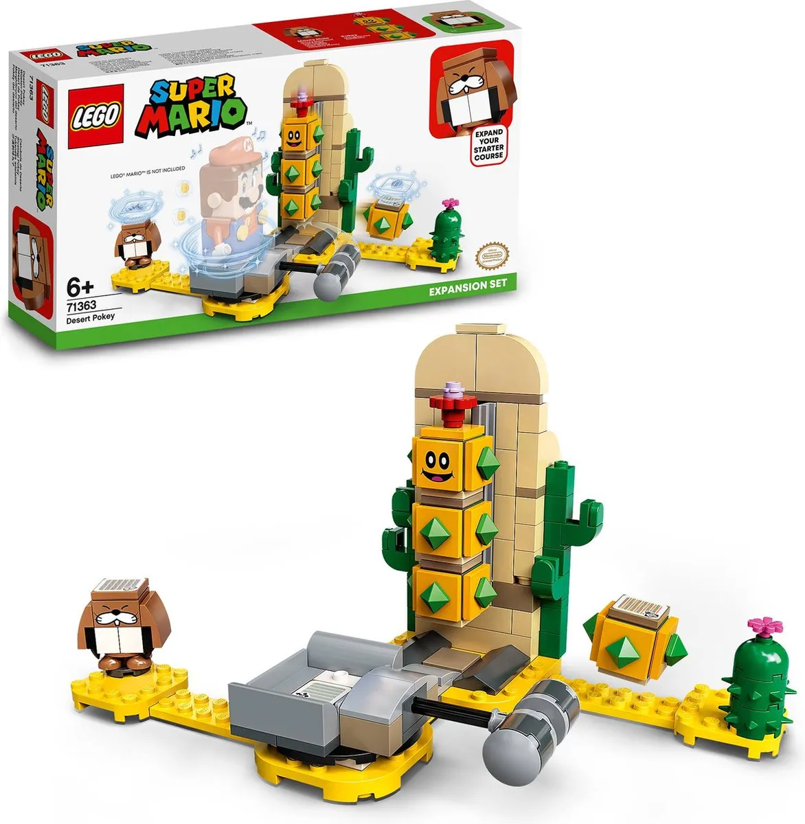 LEGO Super Mario Desert Pokey Uitbreidingsset 71363 - 180 Stukken - Multikleur