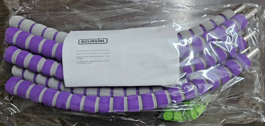 Bourgini Hula Hoop Verzwaard - 88cm - 6 Stuks - Paars/Grijs