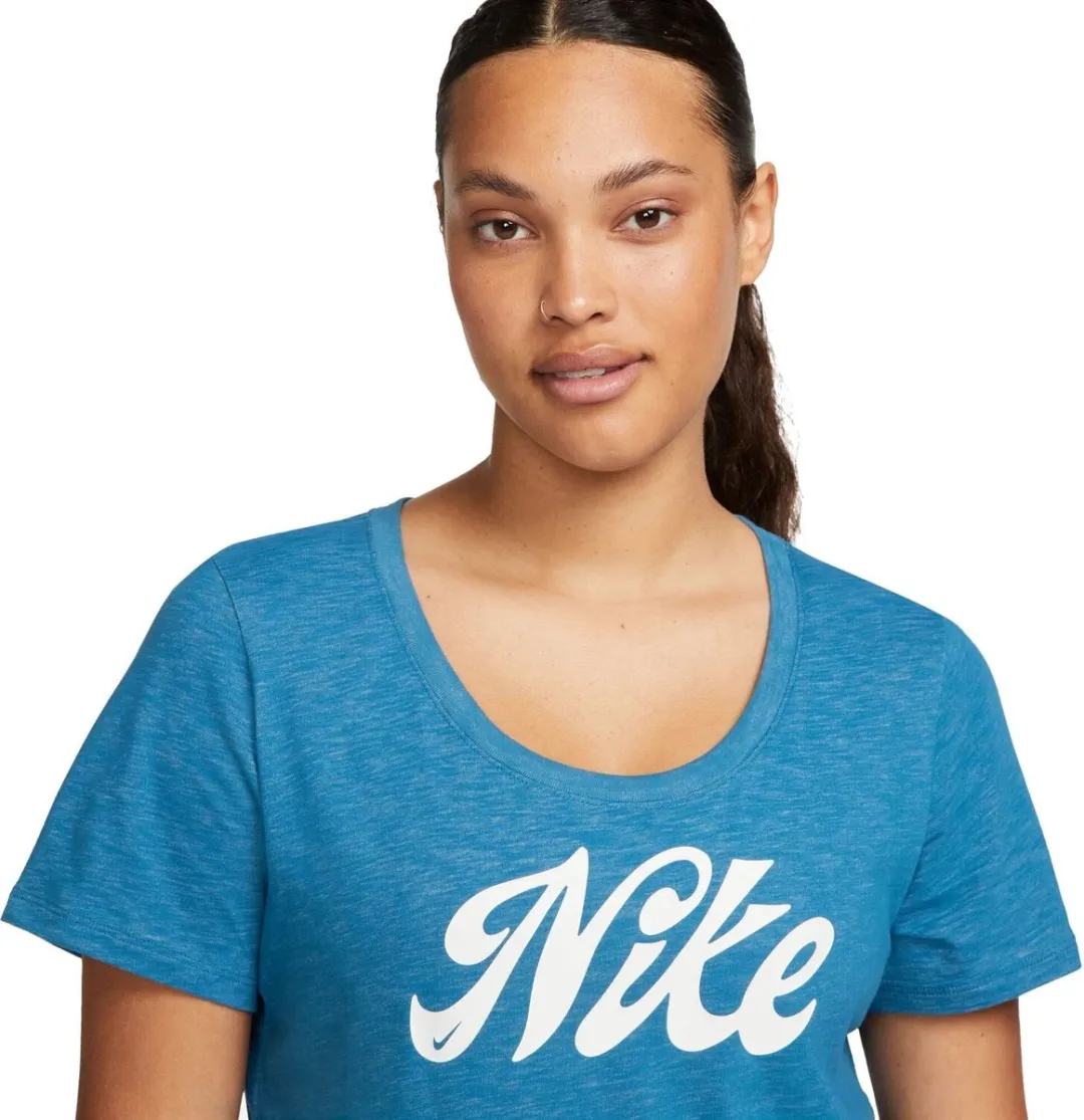 Nike Dri-FIT Dames Shirt FD2986-457 - XS - Blauw