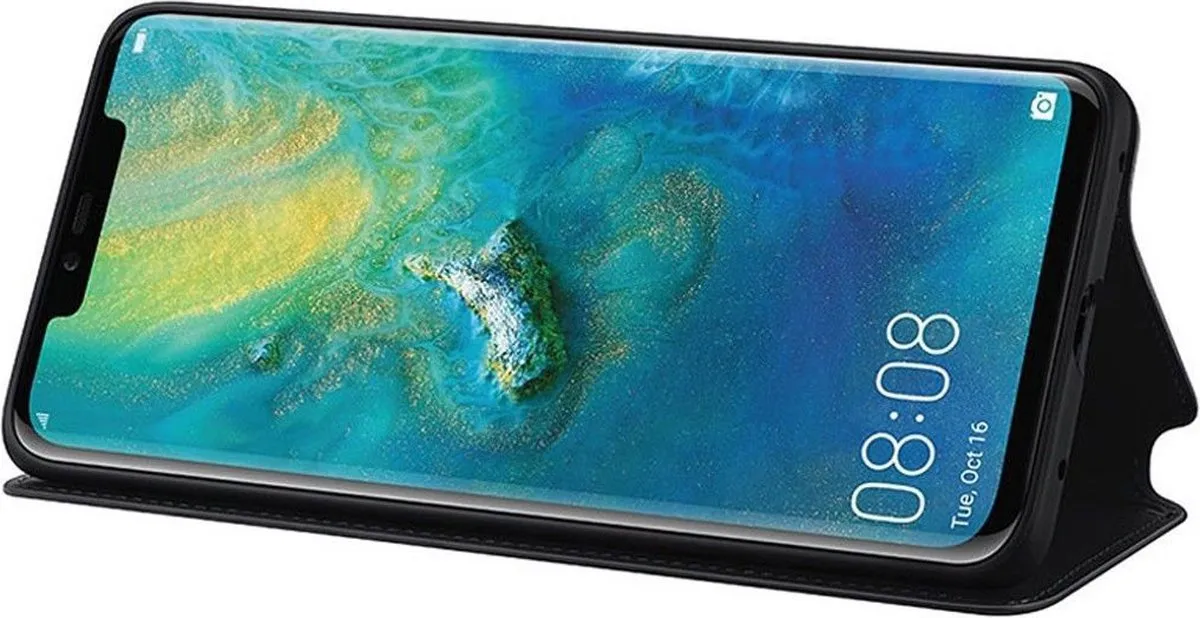 Huawei Mate 20 Pro Wallet Cover - Zwart