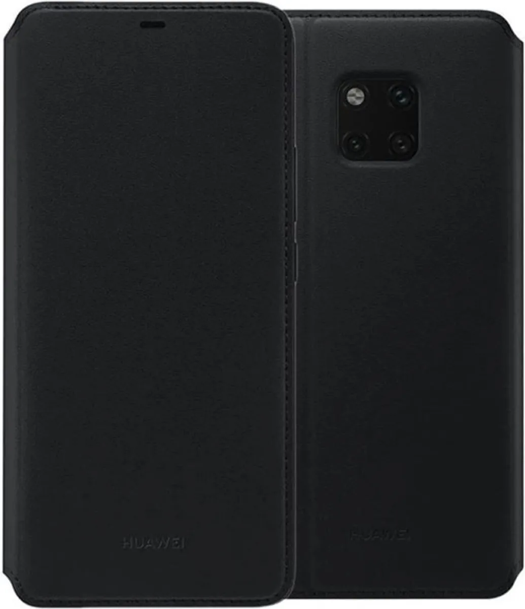 Huawei Mate 20 Pro Wallet Cover - Zwart