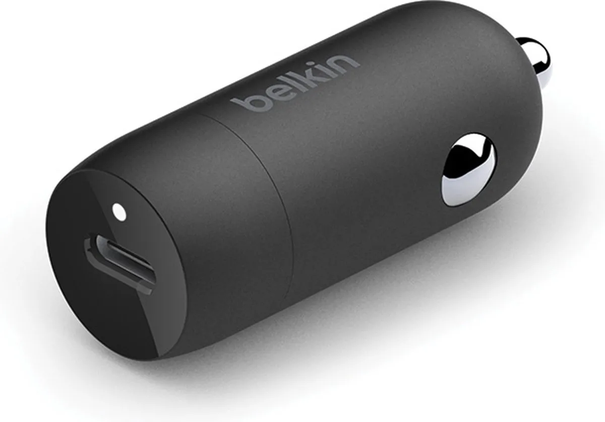 Belkin BoostCharge 30W USB-C Autolader + Lightning-kabel - Zwart