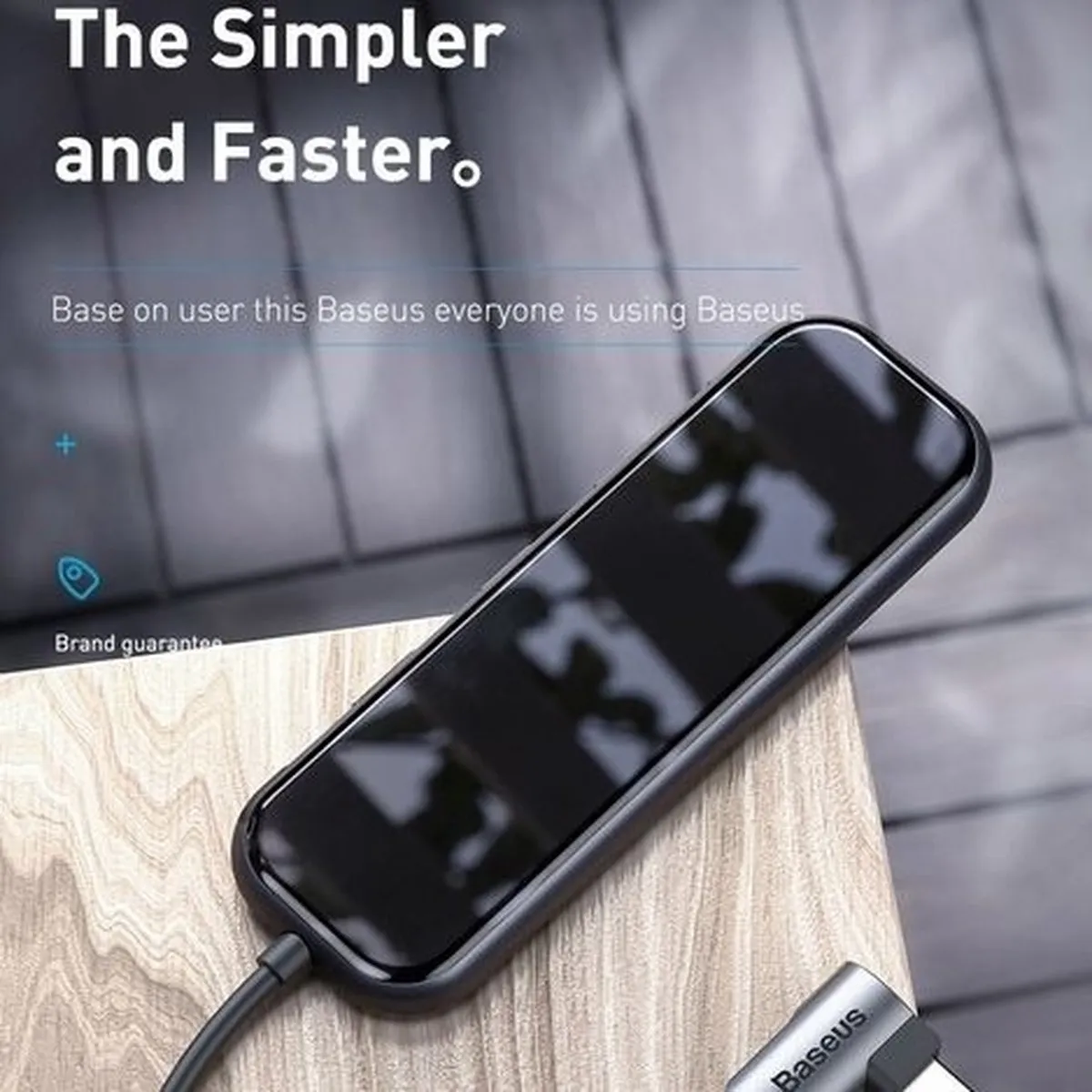 Baseus CAHUB-BZ0G USB-C Hub - HDMI 4K & 3x USB-A 3.0 - Grijs