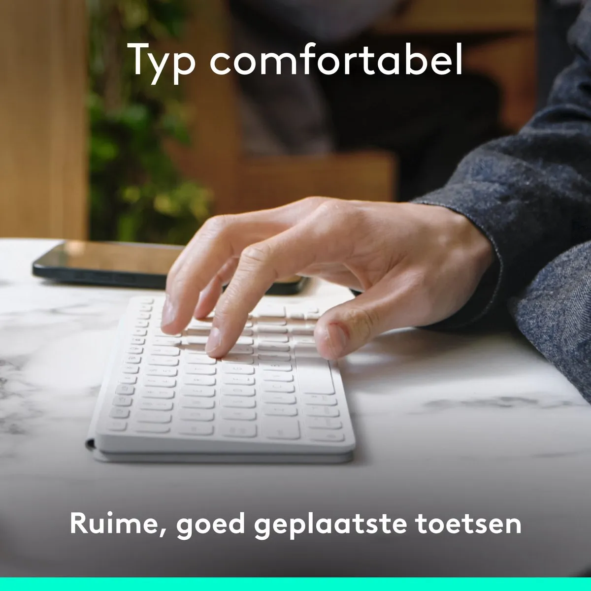 Logitech Keys To Go 2 Draadloos Toetsenbord - Azerty FR - Wit