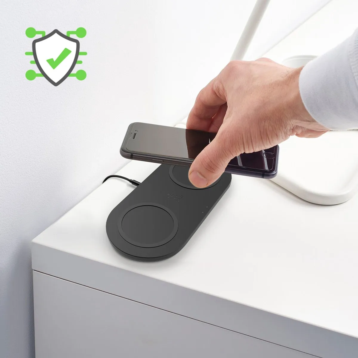 Belkin Dual Qi Draadloze Oplader 2x10W - Zwart