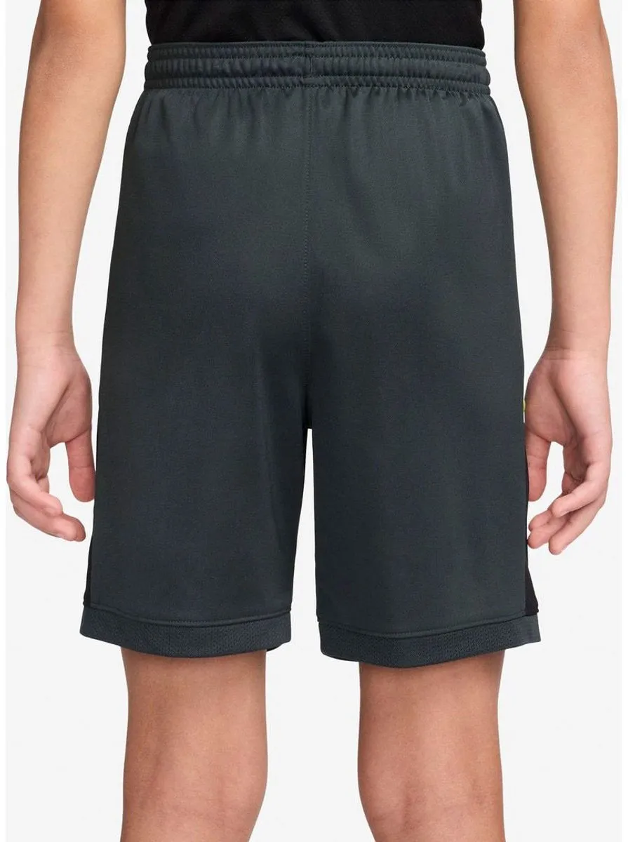 Nike Dri-FIT Academy 25 Short Junior HJ3718-390 - Maat 128 - Donkergrijs/Zwart/Groen