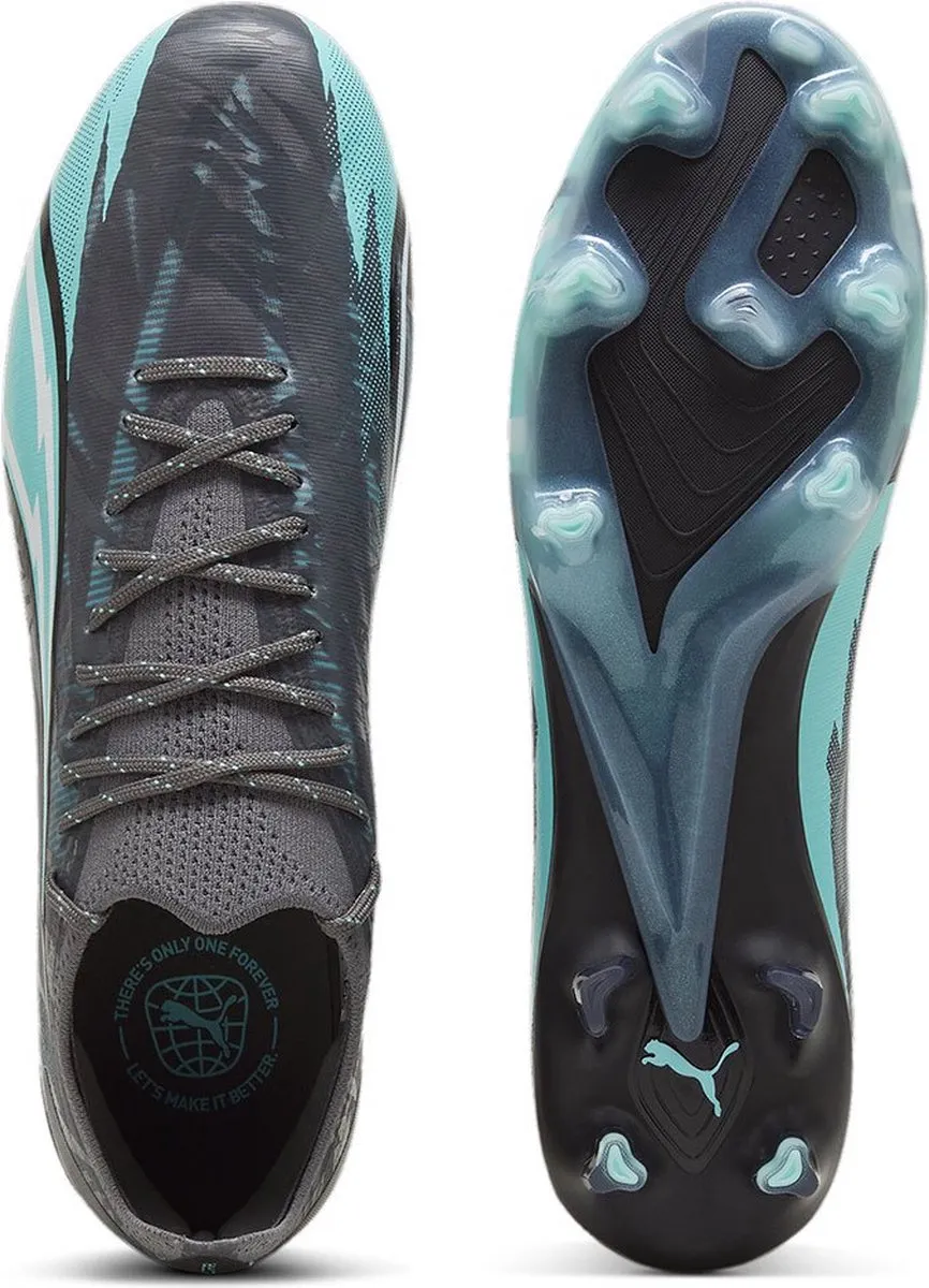 PUMA Ultra Ultimate Rush Voetbalschoenen AG - Grijs/Wit/Aqua - Maat 44