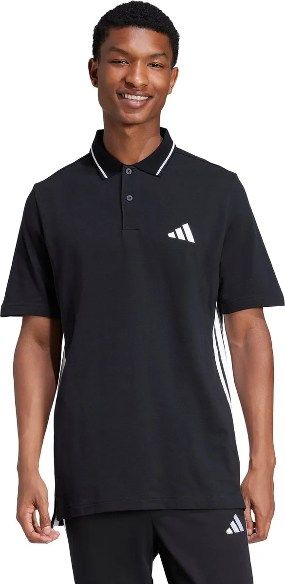adidas Essentials 3-Stripes Poloshirt JE6380 - Heren - XS - Zwart
