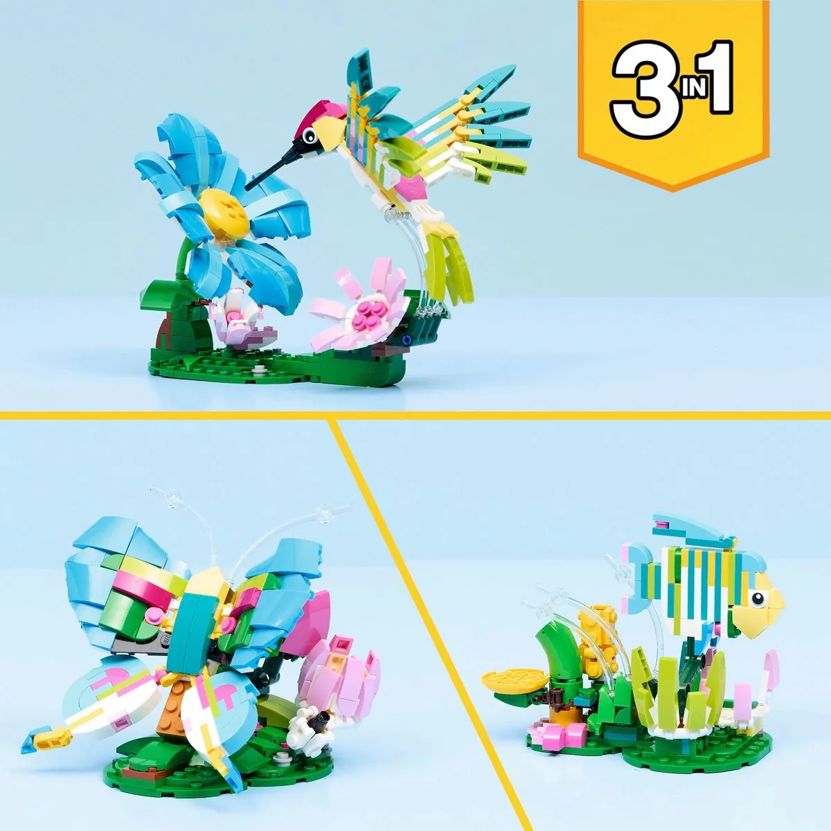 LEGO Creator 3in1 Wilde Dieren 31384 Kleurrijke Kolibrie - Multicolor