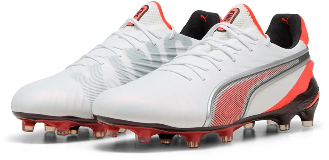 PUMA King Ultimate FG/AG Voetbalschoenen 45 - Wit