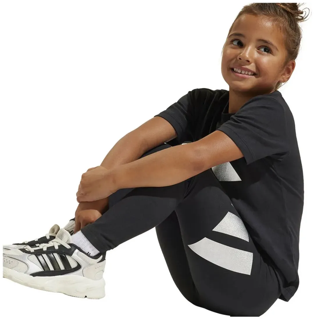 Adidas Seasonal Essentials Glam Cotton Trainingspak - 5-6 jaar - Zwart