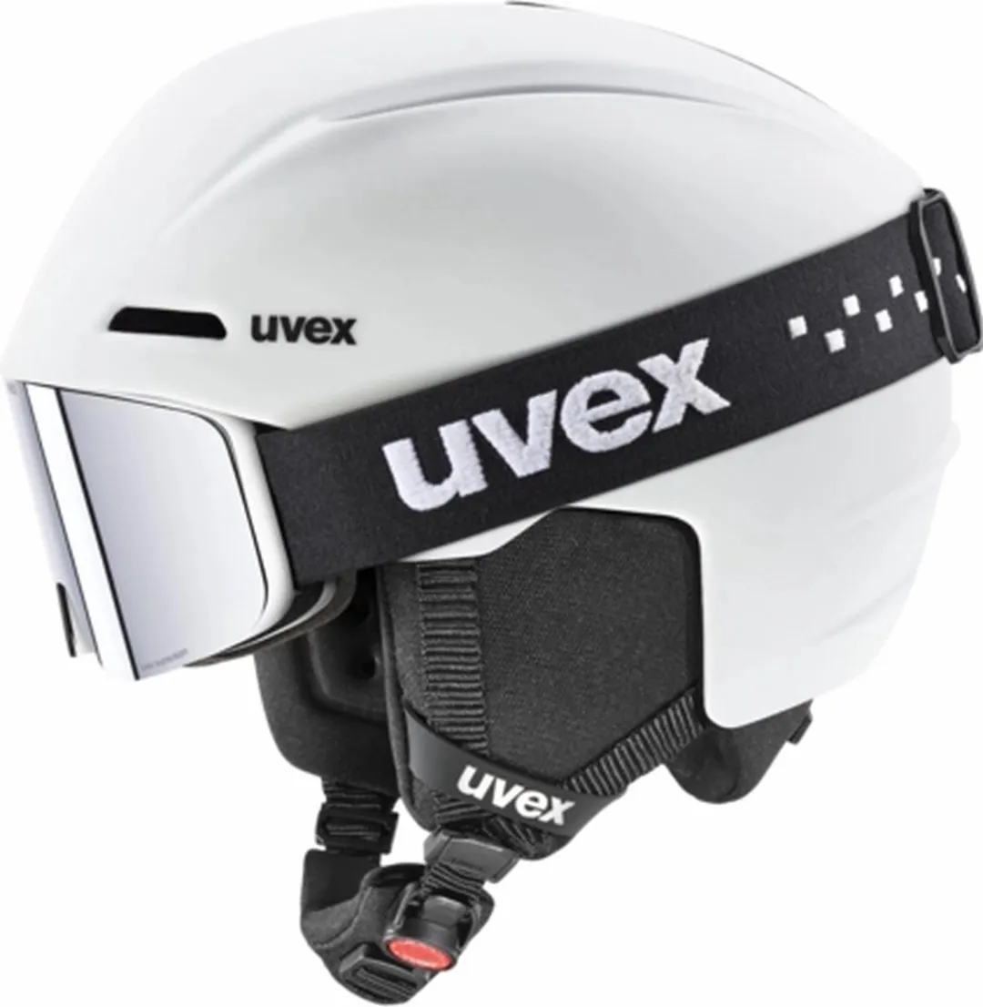 Uvex Junior Viti Skihelm - 54-58cm - Incl. PWDR FM Bril - Wit
