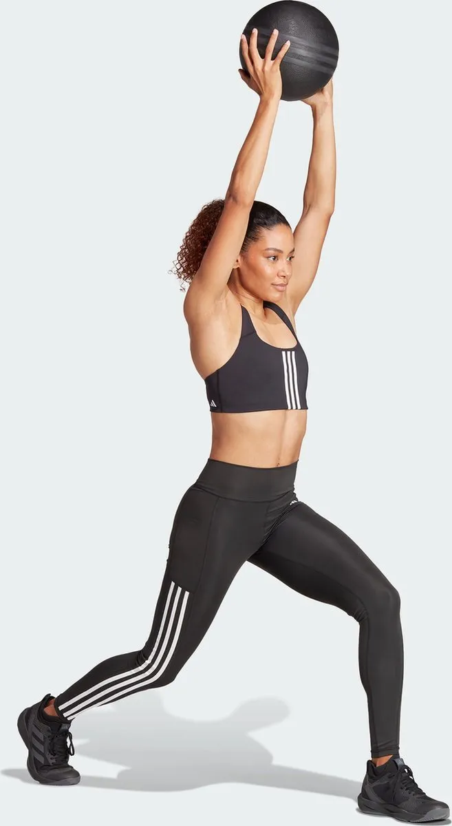 adidas Performance Optime 3-Stripes Lange Legging XXS - Zwart