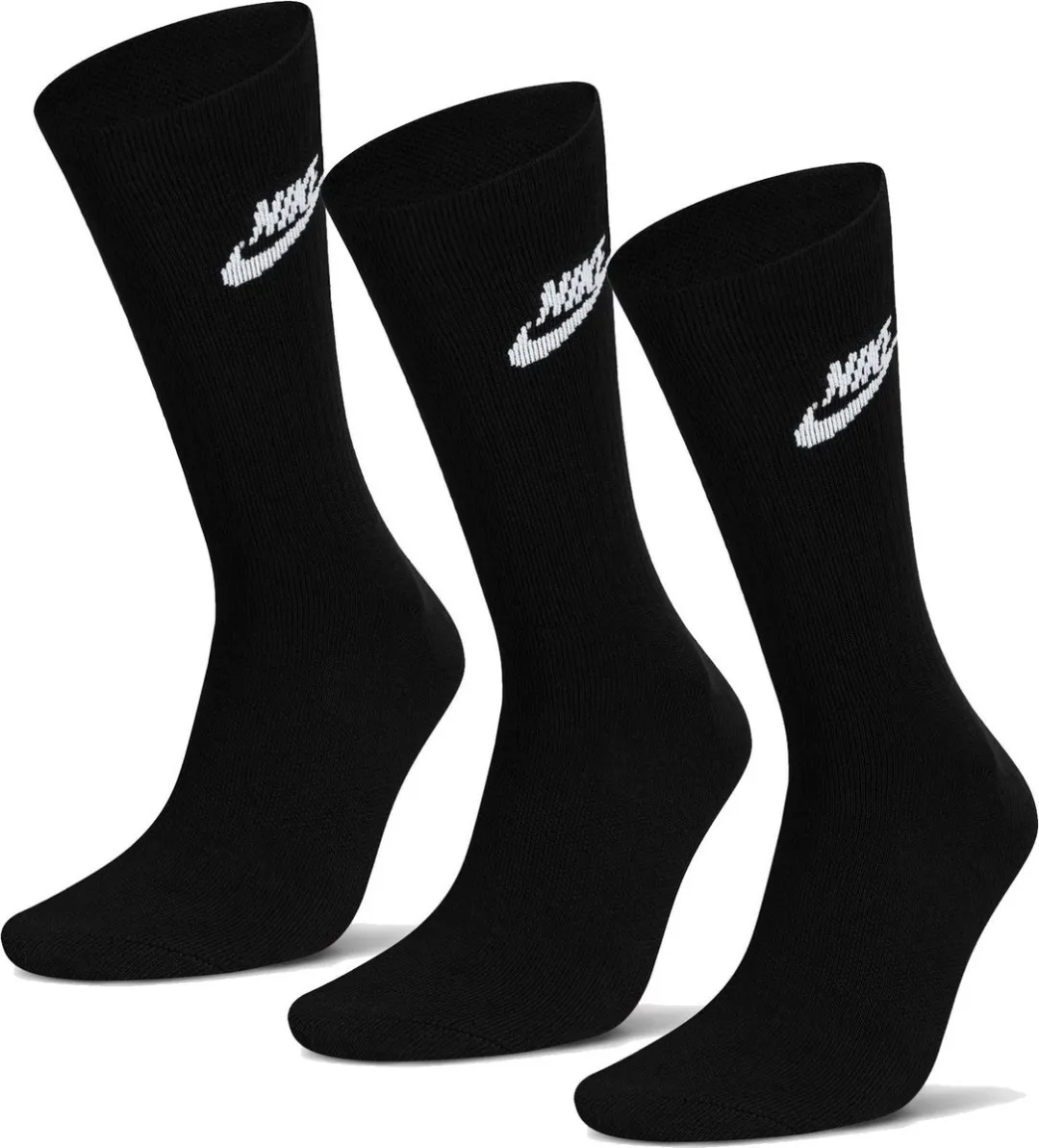 Nike Sportswear Everyday Essential Sportsokken - 3 Paar - Zwart