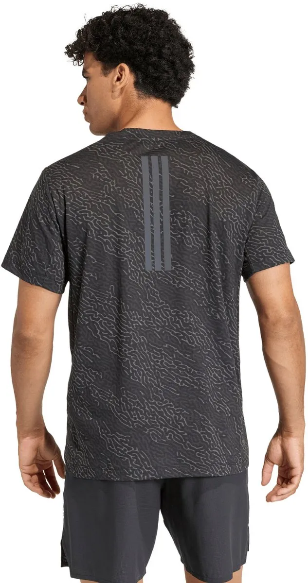 adidas T-shirt Heren D4T Power AOP Tee - L - Zwart