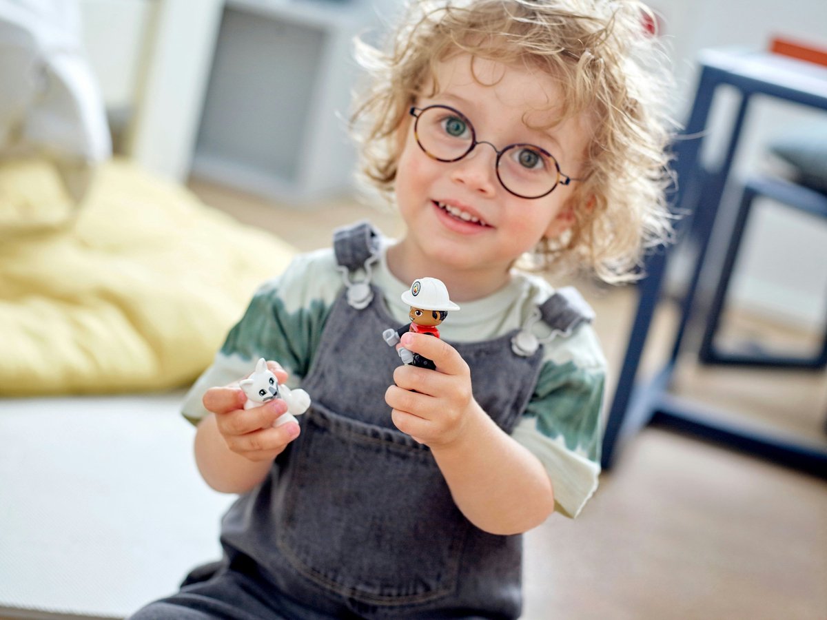 LEGO DUPLO Town Brandweerauto, Educatief Peuter Speelgoed met Dierenfiguur - 10969