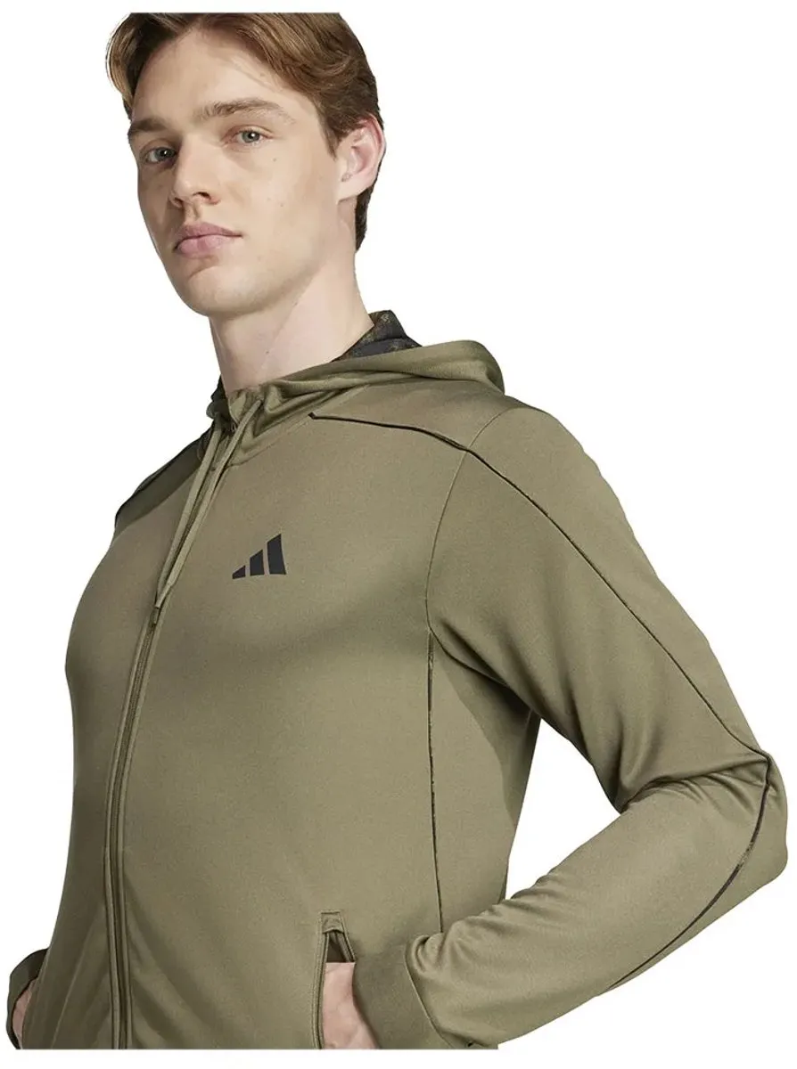 Adidas Train Essentials Seasonals Sweatshirt - S - Olive Strata - afbeelding 6 van 6