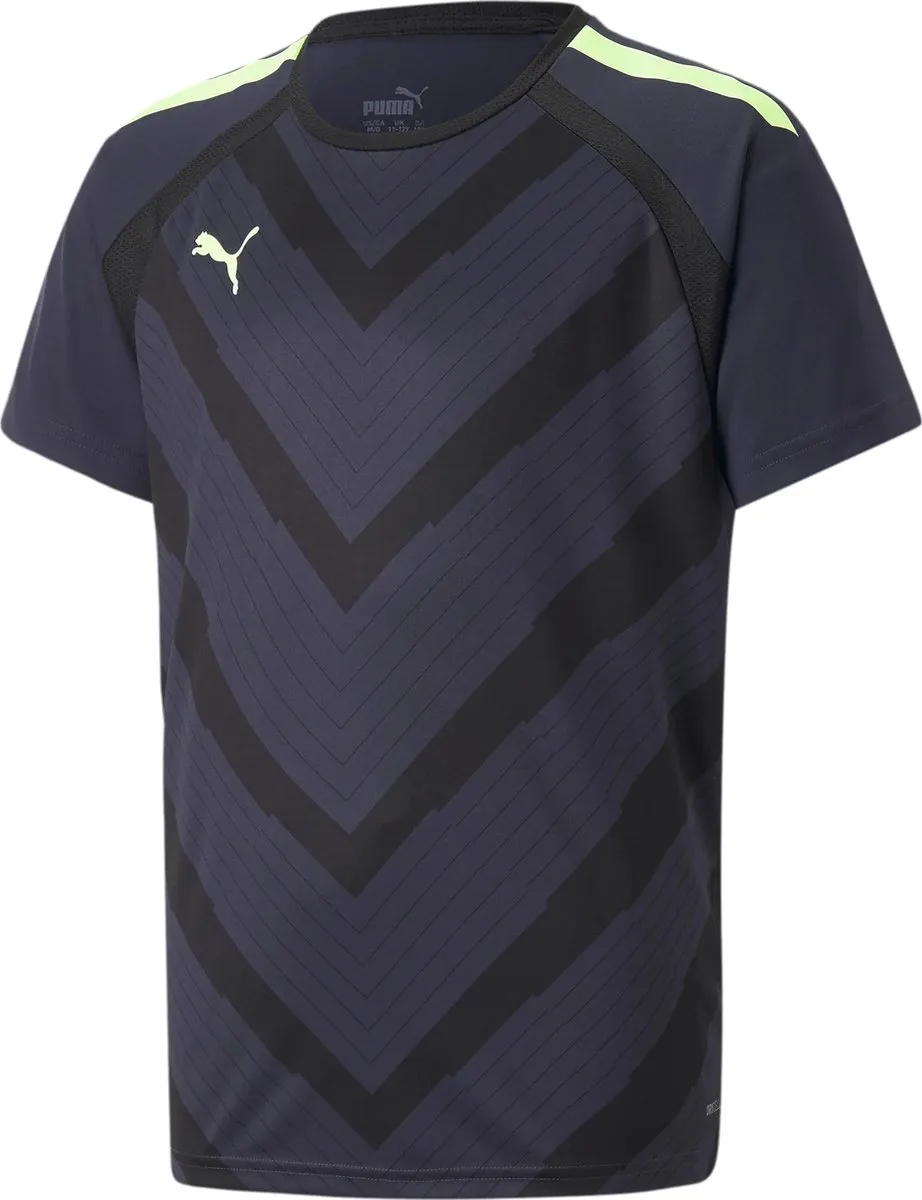 PUMA TeamLIGA Graphic Jersey Sportshirt 657841-49 - Maat 116 - Donkerpaars/Zwart/Lime