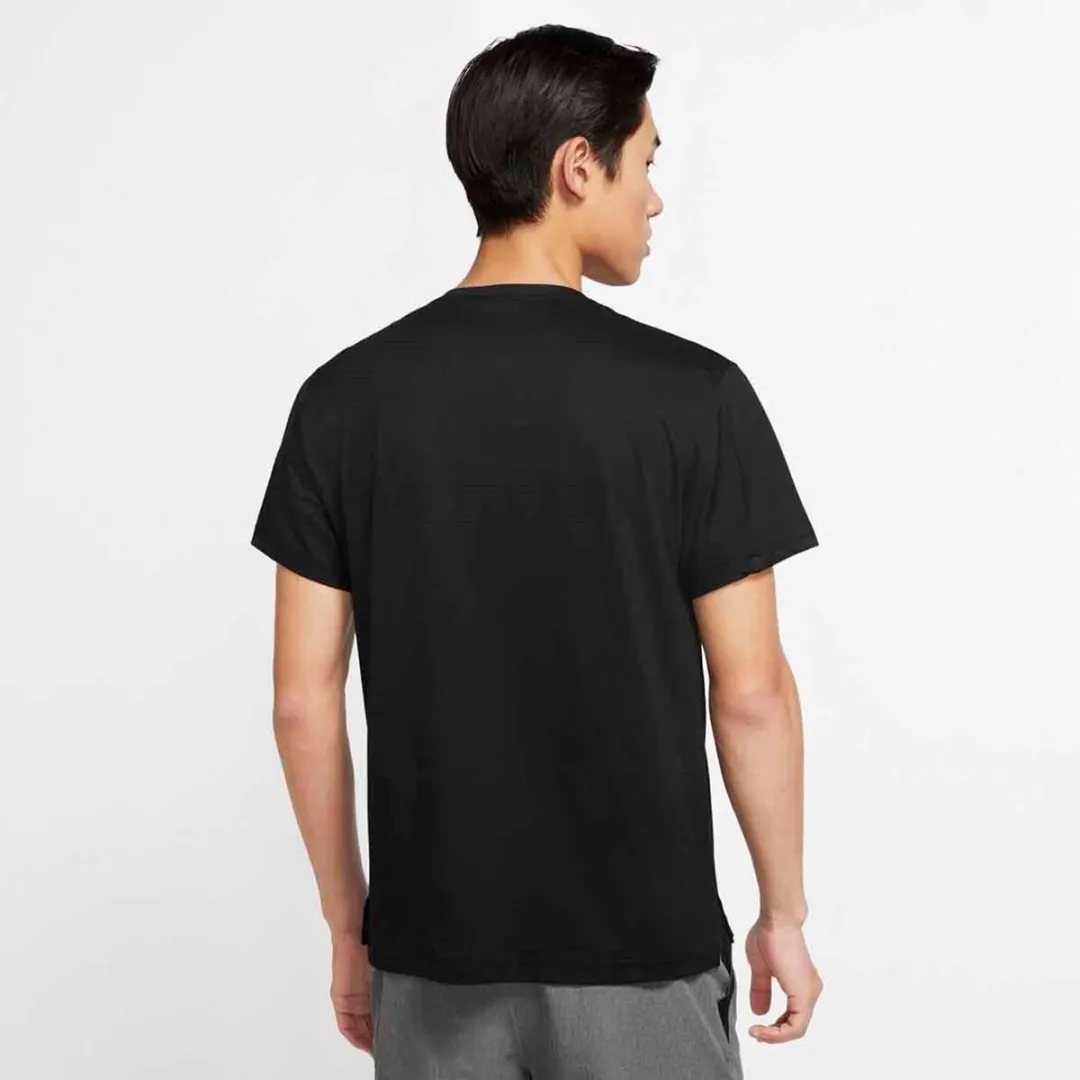 Nike Top S/S Hyper Dry Fitness Shirt Heren S - Zwart